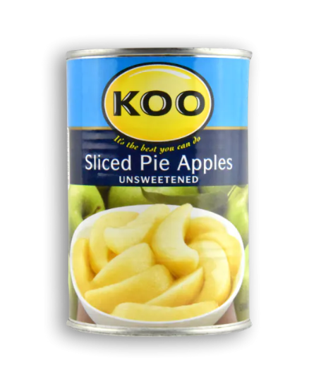 KOO Sliced Pie Apples Unsweetened 385 GM